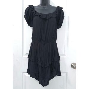 Savanna Jane Black short sleeve romper size Large